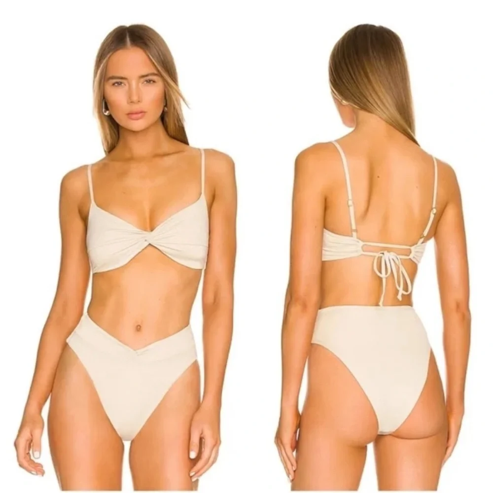 L*Space Ringo Shimmer Swim Top Size M